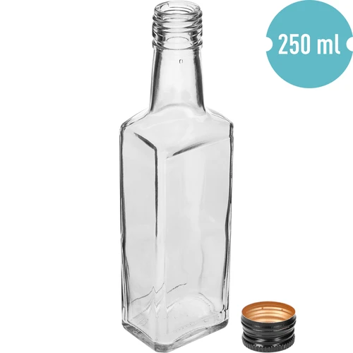 Receptura-fles 250 ml, met zwarte schroefdop, 1 stuk. - 2