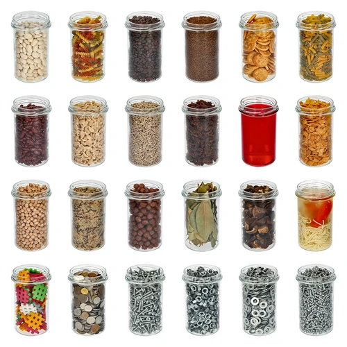 Rechte pot 545ml (fi 82) - met zwarte deksel, 6 stuks - 7 ['set potten', ' potten voor fermenteren', ' potten voor jam', ' potten met deksels', ' potten fi 82', ' potten met 6 clips deksels', ' potten met zwarte deksels', ' voor conserven', ' voor wecken', ' voor vlees', ' pottenverzameling', ' rechte pot']
