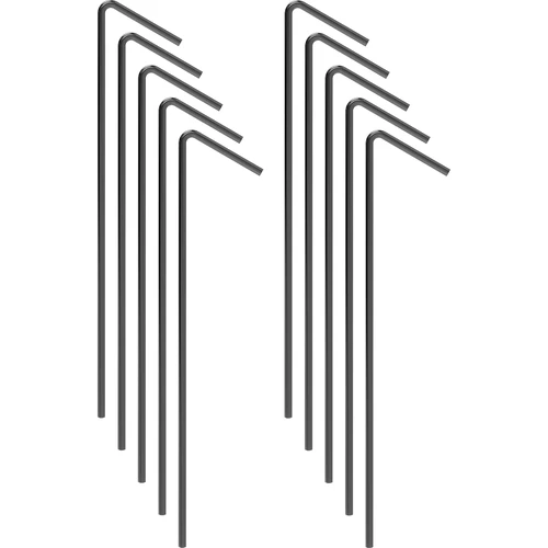 Rechte tentpinnen - 10 stuks - 2 ['voor het bevestigen van tenten', ' tentharingen', ' tentpinnen', ' ankers voor tuinvlies', ' ankers', ' pinnen voor molengaas', ' pin voor tuinvlies', ' pinnen voor het bevestigen van tenten', ' pinnen voor kassen', ' pinnen voor de tuin', ' bevestigingspinnen', ' haringen', ' bevestigingsharingen', ' tentharingen', ' stalen pinnen', ' pinnen van staal', ' pinnen 22 cm', ' rechte tentpinnen']