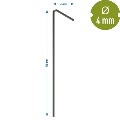 Rechte tentpinnen - 10 stuks - 6 ['voor het bevestigen van tenten', ' tentharingen', ' tentpinnen', ' ankers voor tuinvlies', ' ankers', ' pinnen voor molengaas', ' pin voor tuinvlies', ' pinnen voor het bevestigen van tenten', ' pinnen voor kassen', ' pinnen voor de tuin', ' bevestigingspinnen', ' haringen', ' bevestigingsharingen', ' tentharingen', ' stalen pinnen', ' pinnen van staal', ' pinnen 22 cm', ' rechte tentpinnen']