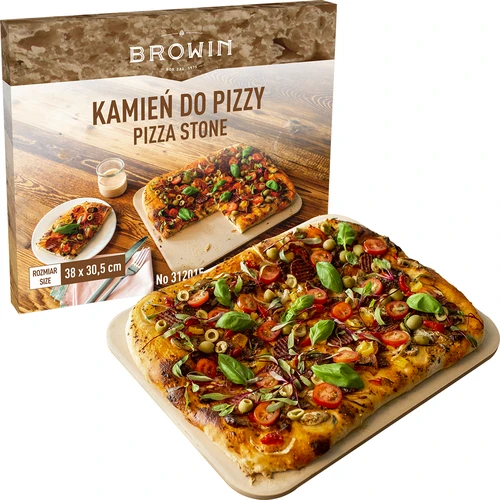 Rechthoekige pizzasteen, gemaakt van cordieriet, - 38 x 30,5 cm - 4 ['baksteen voor het bakken van pizza', ' baksteen voor het bakken van brood', ' rechthoekige pizzasteen', ' grote pizzasteen', ' pizza']