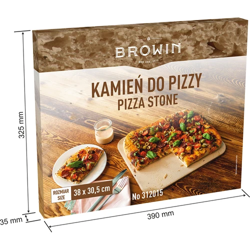 Rechthoekige pizzasteen, gemaakt van cordieriet, - 38 x 30,5 cm - 6 ['baksteen voor het bakken van pizza', ' baksteen voor het bakken van brood', ' rechthoekige pizzasteen', ' grote pizzasteen', ' pizza']