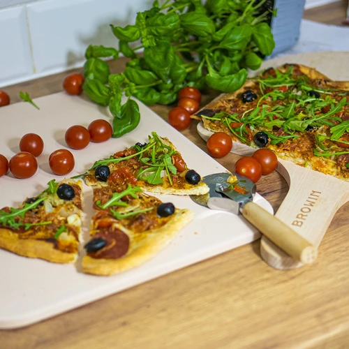 Rechthoekige pizzasteen, gemaakt van cordieriet, - 38 x 30,5 cm - 11 ['baksteen voor het bakken van pizza', ' baksteen voor het bakken van brood', ' rechthoekige pizzasteen', ' grote pizzasteen', ' pizza']