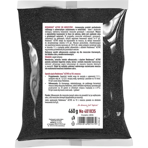 Redukwas® Active voor mosten - zuurteregelaar, 460 g - 2 ['zuurtereductie', ' calciumcarbonaat', ' mostontzuring', ' vermindering van mostzuurheid', ' voor wijn', ' huiswijn', ' verlaging van zuurheid', ' zuurtereductie', ' wijnen van zure vruchten', ' wijn van druiven', ' wijn van aalbessen', ' wijn van frambozen', ' wijn van kersen', ' wijn van appels', ' hoe maak je smakelijke fruitwijn', ' hoe maak je goede druivenwijn', ' zuur in most verminderen', ' middelen voor wijn', ' zuurheid in oenologie', ' gebalanceerde zuurheid', ' minerale ontzuring']