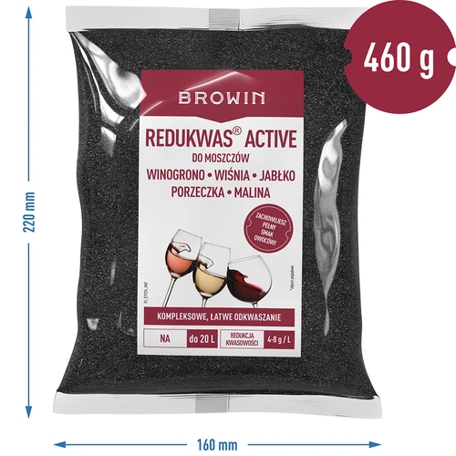 Redukwas® Active voor mosten - zuurteregelaar, 460 g - 7 ['zuurtereductie', ' calciumcarbonaat', ' mostontzuring', ' vermindering van mostzuurheid', ' voor wijn', ' huiswijn', ' verlaging van zuurheid', ' zuurtereductie', ' wijnen van zure vruchten', ' wijn van druiven', ' wijn van aalbessen', ' wijn van frambozen', ' wijn van kersen', ' wijn van appels', ' hoe maak je smakelijke fruitwijn', ' hoe maak je goede druivenwijn', ' zuur in most verminderen', ' middelen voor wijn', ' zuurheid in oenologie', ' gebalanceerde zuurheid', ' minerale ontzuring']