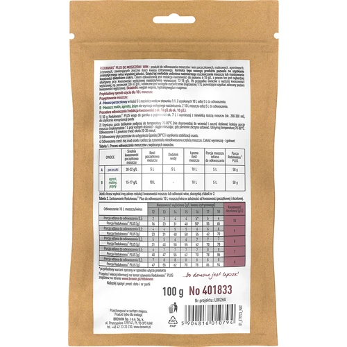 Redukwas® Plus - zuurteregelaar, 100 g - 2 ['reductie van zuurgraad', ' calciumcarbonaat', ' ontzuren van most en wijn', ' vermindering van de zuurgraad van most en wijn', ' voor wijn', ' huisgemaakte wijn', ' verlaging van de zuurgraad', ' reductie van zuurgraad', ' wijnen van zure vruchten', ' wijn van aalbessen', ' wijn van kruisbessen', ' wijn van frambozen', ' wijn van bramen', ' hoe maak je smakelijke fruitwijn', ' vermindering van zuur in wijn', ' middelen voor wijn', ' zuurgraad in oenologie', ' gebalanceerde zuurgraad', ' minerale ontzuring', ' Redukwas', ' redukwas', ' Redukwas Plus', ' redukwas plus']