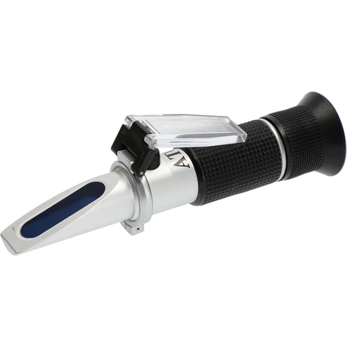 Refractometer - 4 ['voor het meten van suikergehalte', ' voor het meten van potentieel alcoholgehalte', ' voor wijn', ' voor bierwort', ' refractometer', ' wijn- en bierproductie', ' meetapparatuur voor wijn en bier', ' eenvoudige meting van suikerconcentratie', ' suiker in most', ' suiker in wort', ' potentieel alcoholgehalte', ' thuis wijn- en bierproductie']