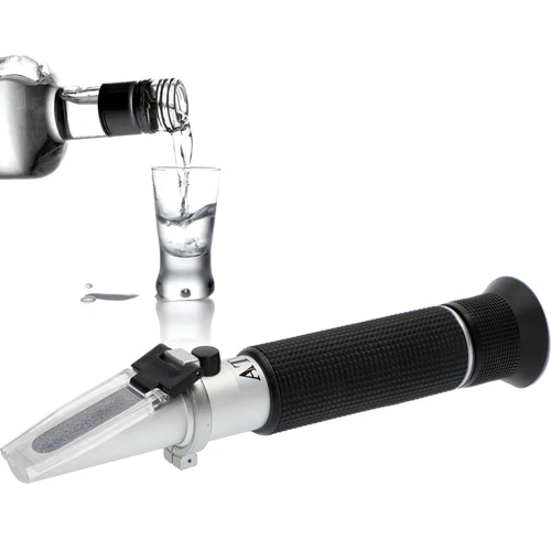 Refractometer voor alcohol - 3 ['voor het meten van het alcoholgehalte', ' om de alcoholconcentratie in brouwsels te controleren', ' refractometer', ' drankproductie', ' alcoholmeting in vloeistoffen', ' meetapparatuur voor alcohol', ' eenvoudige meting van alcoholconcentratie', ' alcoholmeting in vloeistoffen zonder andere toevoegingen', ' alcoholpercentages', ' alcoholpercentage']
