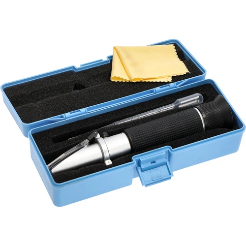 Refractometer voor alcohol - 2 ['voor het meten van het alcoholgehalte', ' om de alcoholconcentratie in brouwsels te controleren', ' refractometer', ' drankproductie', ' alcoholmeting in vloeistoffen', ' meetapparatuur voor alcohol', ' eenvoudige meting van alcoholconcentratie', ' alcoholmeting in vloeistoffen zonder andere toevoegingen', ' alcoholpercentages', ' alcoholpercentage']