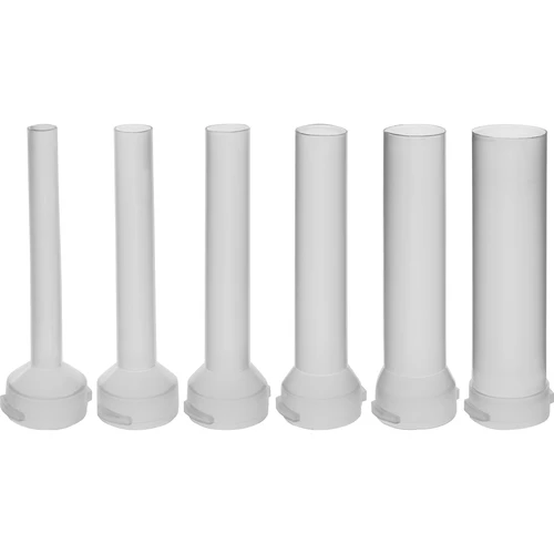 Reserve trechters voor verticale vulmachine Browin van 5 kg, 6 stuks  - 1 ['trechters voor vulmachines', ' reserve trechters voor vulmachines', ' trechters voor verticale vulmachine', ' trechters voor vulmachine met grote capaciteit', ' trechters voor vulmachine van 5 kg', ' slagerijtrechters', ' vultrechters', ' thuis slagerij', ' slagerijtrechters met verschillende diameters']