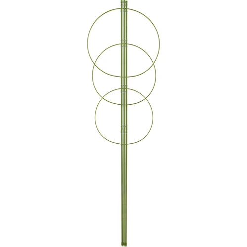 Ringsteun voor planten 3 ringen 1,2m  - 1 ['plantensteun', ' ringsteun voor struiken', ' tuinsteun', ' rozensteun', ' tuinpergola', ' plantklem', ' plantsteun', ' bloemensteun', ' potplantsteun', ' hortensiasteun', ' bosbessensteun', ' klimplantsteun', ' groene steun', ' donkergroene plantensteun', ' stalen plantensteun met ringen']