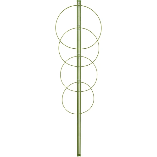 Ringsteun voor planten 4 ringen 1m  - 1 ['plantensteun', ' ringsteun voor struiken', ' tuinsteun', ' rozensteun', ' tuinpergola', ' plantklem', ' plantsteun', ' bloemensteun', ' potplantsteun', ' hortensiasteun', ' bosbessensteun', ' klimplantsteun', ' groene steun', ' donkergroene plantensteun', ' stalen plantensteun met ringen']