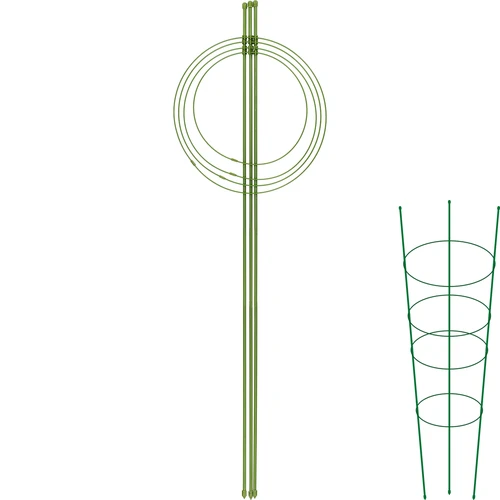 Ringsteun voor planten 4 ringen 1m