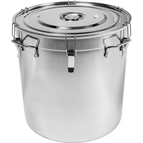 Roestvrijstalen container 94 L met deksel  - 1 ['fermentatiecontainer', ' voor fermentatie', ' fermentatie', ' huisgemaakte wijn', ' huisgemaakt bier']