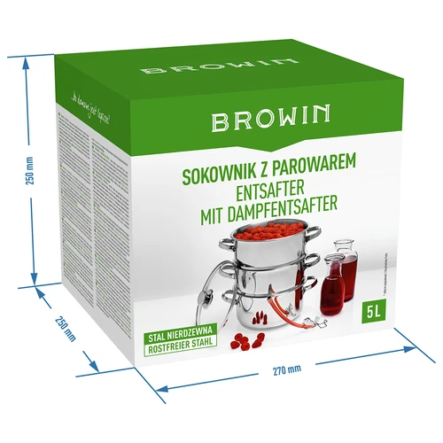 Roestvrijstalen sappenstomer met stoominzet 5 L - 10