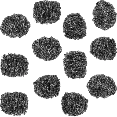 Roestvrijstalen schuursponsjes - 12 stuks - 2 ['destillatie', ' distilleerapparaat', ' accessoires voor distilleerapparaten', ' voor distilleerkolom', ' kolomvulling']