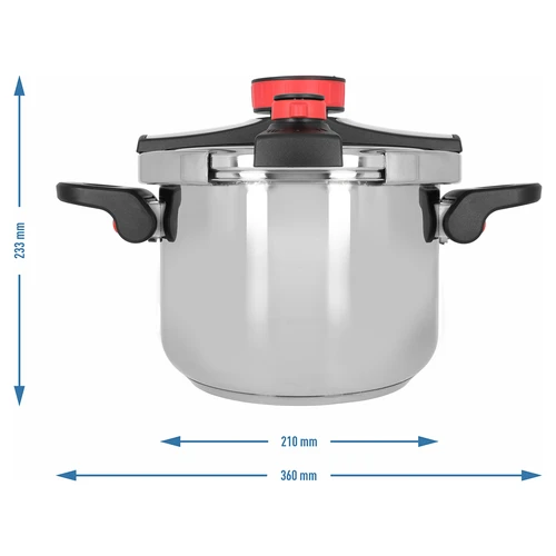 Snelkookpan van roestvrij staal, 6 L - 10