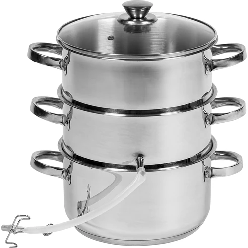 Roestvrijstalen stoomextractor met stoomkoker 5 L - 2 ['stoomextractor', ' stoomkoker', ' roestvrijstalen stoomextractor', ' inductie stoomextractor', ' gasfornuis', ' 5 L', ' voor sappen', ' huisgemaakte sap']