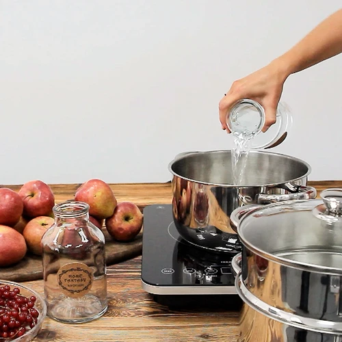 Roestvrijstalen stoomextractor met stoomkoker 5 L - 13 ['stoomextractor', ' stoomkoker', ' roestvrijstalen stoomextractor', ' inductie stoomextractor', ' gasfornuis', ' 5 L', ' voor sappen', ' huisgemaakte sap']