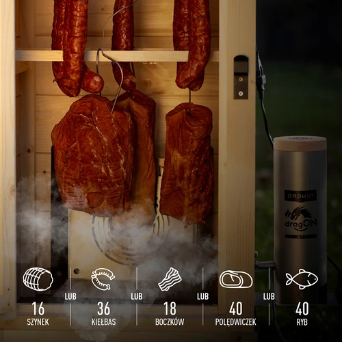 Rokerij met Wi-Fi, 200 L - dragON WOOD 100IQ met elektrische verwarmingsmodule en controller - 11 ['roken', ' eenvoudige rokerijen', ' elektrische rokerij', ' rokerij met wifi', ' voordelen van roken met wifi en app', ' rookapp', ' houten rokerij', ' tuinrokerij', ' beste rokerij', ' rokerij met controller', ' hoe te roken met app', ' welke rokerij te kopen', ' zelfgemaakte vleeswaren', ' rokerij van 200 L', ' hoge rokerij', ' ruime rokerij', ' roken met rookgenerator', ' rookgenerator voor roken', ' rookchips voor roken', ' nieuwigheden voor roken', ' professioneel roken', ' eenvoudig roken', ' hoe een elektrische rokerij te gebruiken', ' browin control', ' rokerij met elektrisch module']
