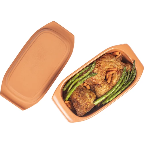 Romeinse pot 2,5L - 10 ['Romeinse pot', ' vetvrij braden', ' stomen', ' voor vlees', ' voor brood', ' voor vis', ' voor vegetariërs', ' eenpansgerechten', ' gerechten voor kinderen', ' dieetgerechten', ' voor brood bakken', ' kleipot', ' aardewerken pot', ' cadeau-idee', ' voor paté', ' voor paté', ' cakevorm']