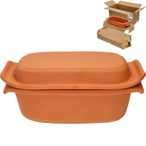 Romeinse pot 2,5L  - 1 ['Romeinse pot', ' vetvrij braden', ' stomen', ' voor vlees', ' voor brood', ' voor vis', ' voor vegetariërs', ' eenpansgerechten', ' gerechten voor kinderen', ' dieetgerechten', ' voor brood bakken', ' kleipot', ' aardewerken pot', ' cadeau-idee', ' voor paté', ' voor paté', ' cakevorm']