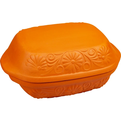 Romeinse pot 4 L - 2 ['cadeau', ' voor het braden van vlees', ' voor het bakken van brood', ' kleipot', ' bakken zonder aanbranden', ' koken zonder vet', ' gezond koken']