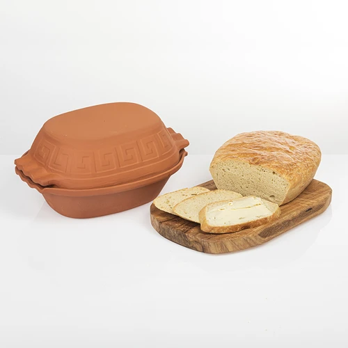 Romeinse pot 4L - 6 ['Romeinse pot', ' vetvrij braden', ' stomen', ' voor vlees', ' voor brood', ' voor vis', ' voor vegetariërs', ' eenpansgerechten', ' gerechten voor kinderen', ' dieetgerechten', ' voor brood bakken', ' kleipot', ' aardewerken pot', ' cadeau-idee']