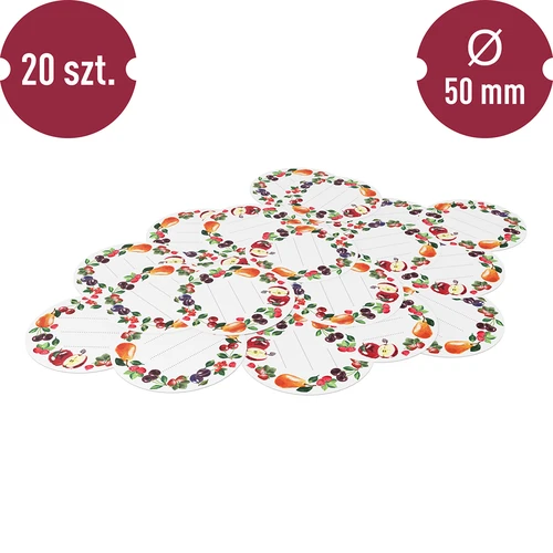 Ronde etiketten fi 50mm voor deksels/potten - 20 stuks - 3 ['etiketten voor potten', ' etiketten voor jam', ' universele etiketten', ' ronde etiketten voor potten', ' etiketten voor conserven', ' etiketten voor flessen', ' stickers voor potten', ' stickers voor conserven', ' stickers voor jam', ' stickers voor flessen', ' zelfklevende etiketten', ' natuurlijke etiketten', ' beige etiketten', ' fruitetiketten', ' decoratieve zelfklevende etiketten', ' lege etiketten']