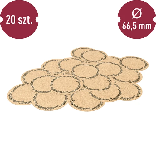 Ronde etiketten fi 66,5mm voor deksels/potten - 20 stuks - 3 ['etiketten voor potten', ' etiketten voor jam', ' universele etiketten', ' ronde etiketten voor potten', ' etiketten voor conserven', ' etiketten voor flessen', ' stickers voor potten', ' stickers voor conserven', ' stickers voor jam', ' stickers voor flessen', ' zelfklevende etiketten', ' natuurlijke etiketten', ' beige etiketten', ' fruitetiketten', ' decoratieve zelfklevende etiketten', ' lege etiketten']