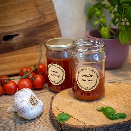 Ronde etiketten fi 66,5mm voor deksels/potten - 20 stuks - 6 ['etiketten voor potten', ' etiketten voor jam', ' universele etiketten', ' ronde etiketten voor potten', ' etiketten voor conserven', ' etiketten voor flessen', ' stickers voor potten', ' stickers voor conserven', ' stickers voor jam', ' stickers voor flessen', ' zelfklevende etiketten', ' natuurlijke etiketten', ' beige etiketten', ' fruitetiketten', ' decoratieve zelfklevende etiketten', ' lege etiketten']
