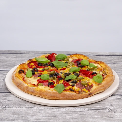 Ronde pizzasteen, gemaakt van cordieriet, diameter 33 cm - 18