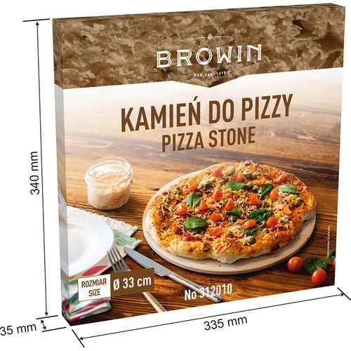 Ronde pizzasteen, gemaakt van cordieriet, diameter 33 cm - 8