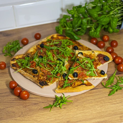 Ronde pizzasteen, gemaakt van cordieriet, diameter 33 cm - 12