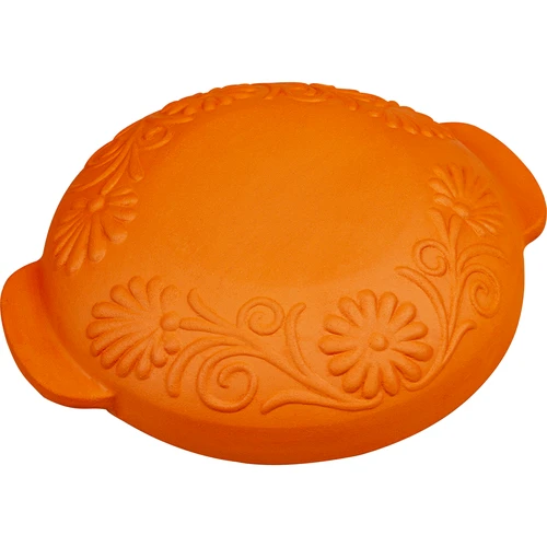 Ronde Romeinse pot 4 L - 5 ['cadeau', ' voor het braden van vlees', ' voor het bakken van brood', ' kleipot', ' bakken zonder aanbranden', ' koken zonder vet', ' gezond koken']