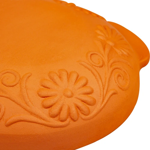 Ronde Romeinse pot 4 L - 6 ['cadeau', ' voor het braden van vlees', ' voor het bakken van brood', ' kleipot', ' bakken zonder aanbranden', ' koken zonder vet', ' gezond koken']