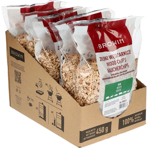 Rook-/grillspaanders, beuk, 450 g, kl. 2 - 3 ['rokerijspaanders', ' rookspaanders', ' grillspaanders', ' spaanders voor grillen', ' rookdamp', ' beukenspaanders', ' spaanders voor vlees roken', ' universele spaanders', ' spaanders voor rokerij', ' spaanders voor vis', ' spaanders voor gevogelte', ' spaanders voor rundvlees', ' spaanders voor varkensvlees', ' spaanders voor lamsvlees', ' spaanders voor wild', ' fijne spaanders', ' spaanders voor automatische toevoer']