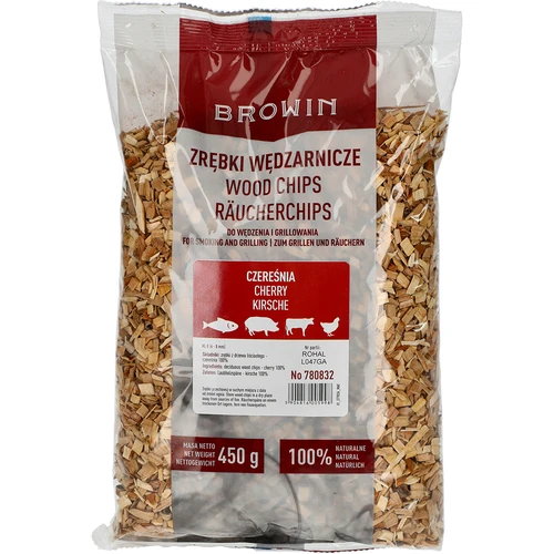Rookchips voor roken/grillen, kersenhout, 450 g, klasse 8