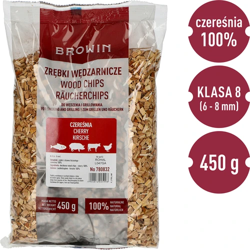 Rookchips voor roken/grillen, kersenhout, 450 g, klasse 8 - 3
