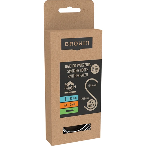 Rookhaken - S, geslepen, 4mm x 100mm 5 stuks - 5 ['rookhaak', ' rookhaak voor vlees', ' rookhaak voor vleeswaren', ' haak voor vleeswaren', ' rookhaken', ' roestvrijstalen haken', ' S rookhaken', ' set haken', ' haken voor rokerij', ' haken voor het drogen van vleeswaren', ' haken voor kazen', ' klassieke haken']