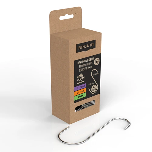 Rookhaken - S-vorm, gescherpt 4 mm x 150 mm, 15 st. - 2