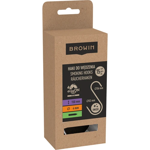 Rookhaken - S-vorm, gescherpt 4 mm x 150 mm, 15 st. - 3