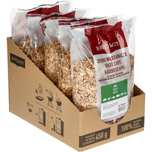 Rookhout snippers voor roken/grillen, beuken, 450 g, kl. 8 - 2
