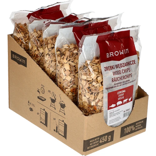 Rookhoutsnippers voor roken/barbecueën, kersen, 450 g, klasse 10 - 2