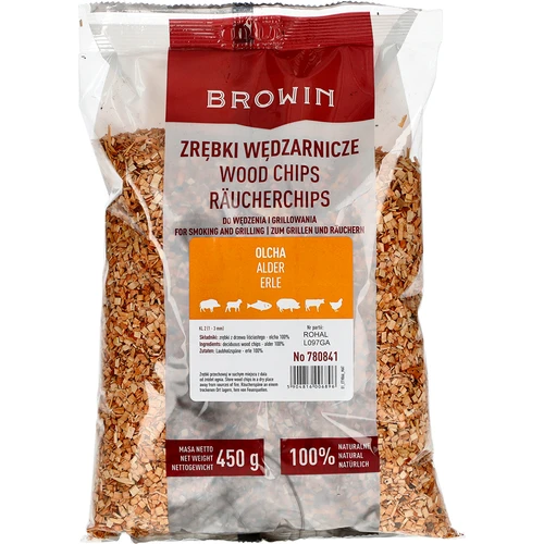 Rookhoutsnippers voor roken en grillen, elzenhout, 450 g, klasse 2