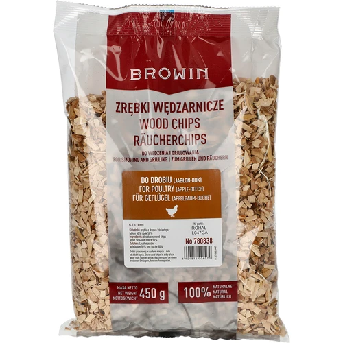 Rookhoutsnippers voor roken/grillen, 50% appel + 50% beuk, 450 g, klasse 8