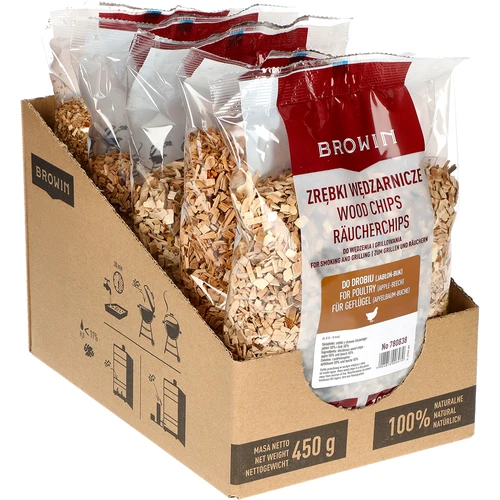 Rookhoutsnippers voor roken/grillen, 50% appel + 50% beuk, 450 g, klasse 8 - 2