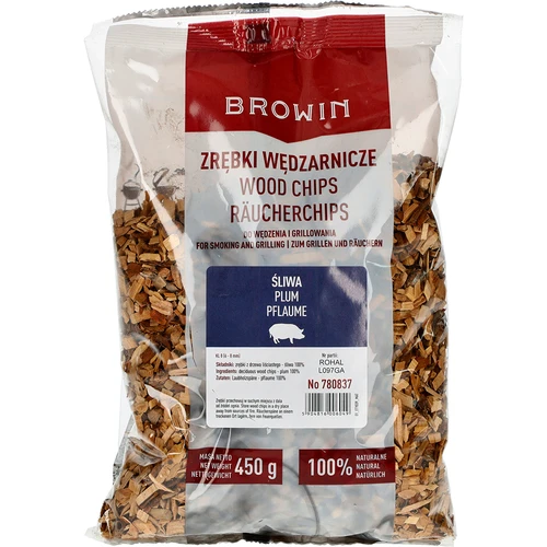 Rookhoutsnippers voor roken/grillen, pruimenhout, 450 g, klasse 8