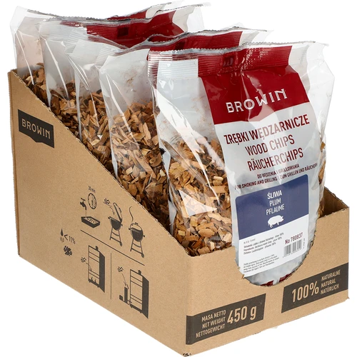 Rookhoutsnippers voor roken/grillen, pruimenhout, 450 g, klasse 8 - 2