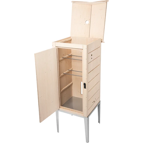 Rookkamer van gecertificeerd multiplex, 200 L, met rvs onderstel - 2